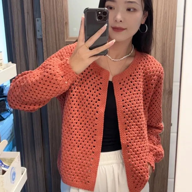 新疆棉大四股水草花秋冬款毛衣3.0钩针(非成品手工料包含教程)