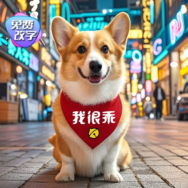 我很乖柯基三角巾萨摩宠物狗狗口水巾橘猫围兜金毛阿拉大型犬围嘴