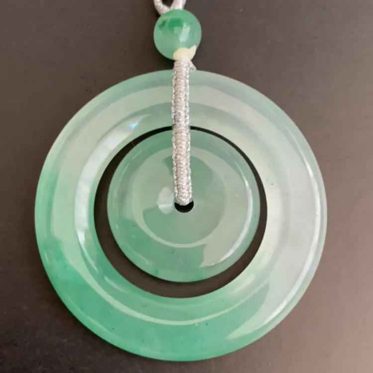 精美高冰飘绿母平安扣高品质