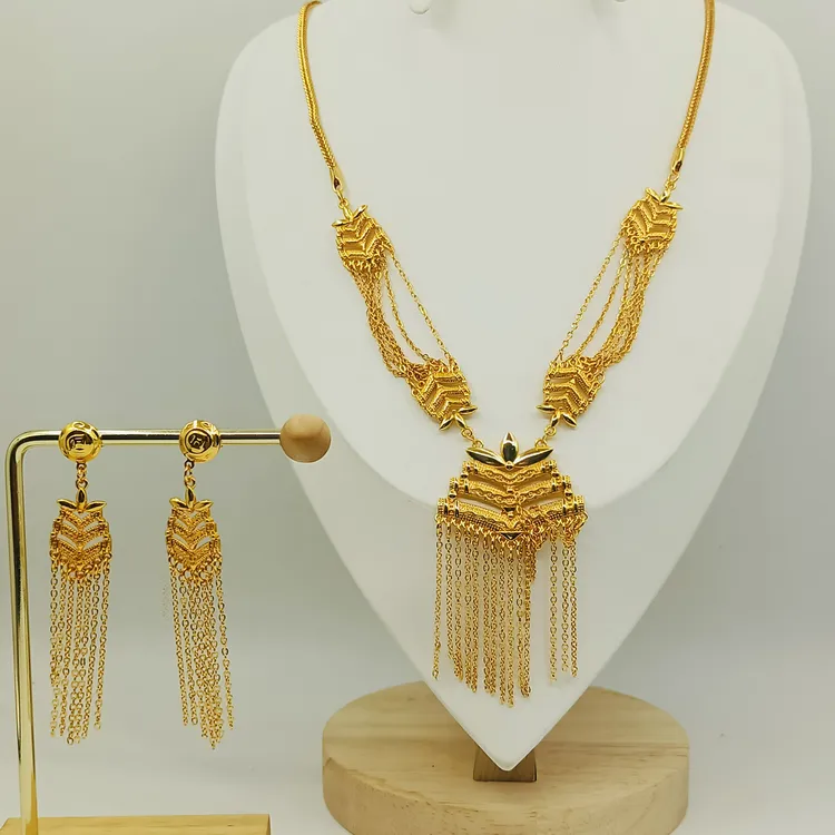 铜项链 TJ377 铜首饰 项链耳环两件套