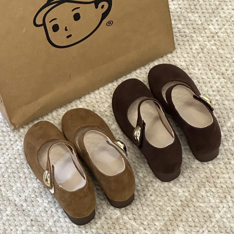 晚睡兰•内增高7cm小金豆勃肯鞋女通勤百搭秋冬新款复古软底玛丽珍