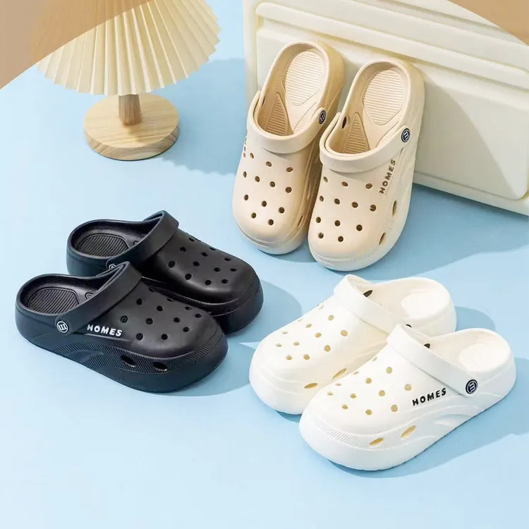 EVA洞洞鞋女2025新款夏季外穿时尚百搭踩屎感防滑女鞋休闲