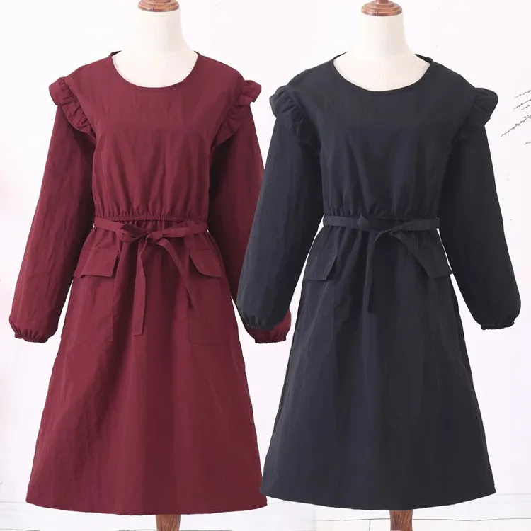 新款收腰厨房家用围裙防泼水做饭餐饮围腰厨房美容女款洋气工作服