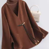 时尚百搭羊毛大衣T159