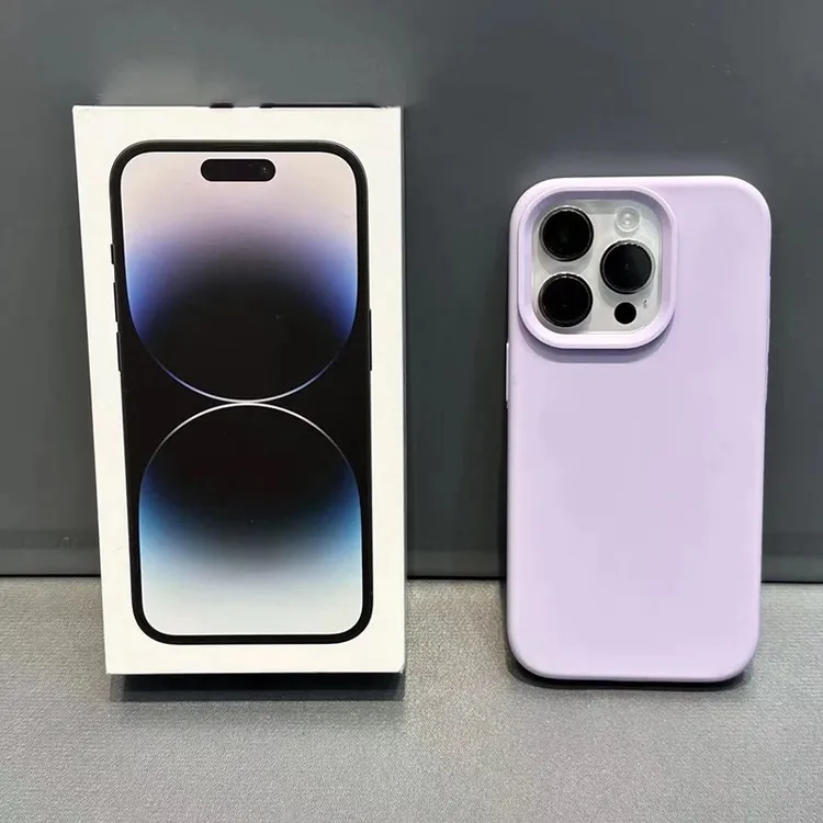ins风芋泥紫适用苹果16液态15PRO手机壳iPhone14新款13保护套1112