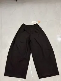 Q66235【蝶谷】冬款弯刀阔腿裤