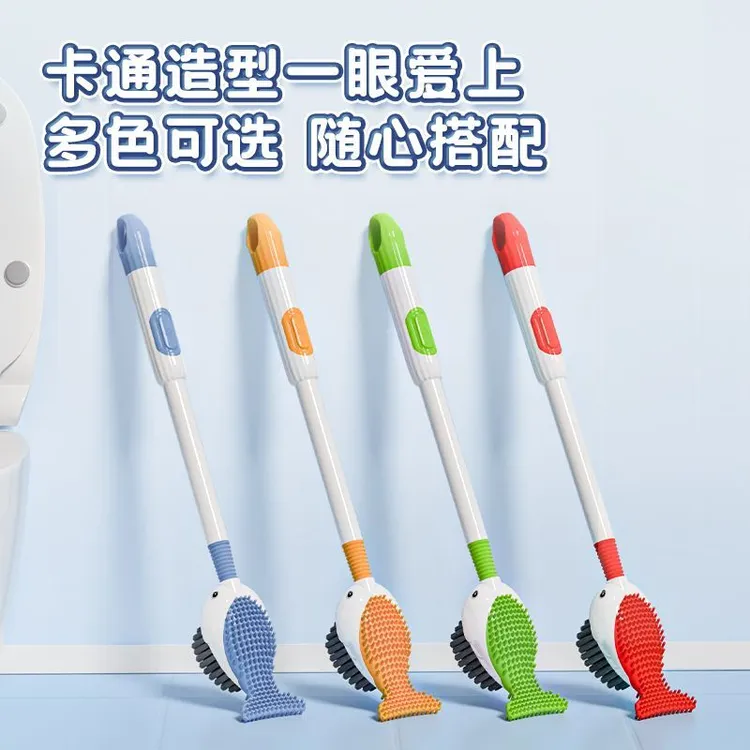 耐用免打孔吸盘加液马桶刷子家用壁挂卫生间厕所除垢套装按压沥水