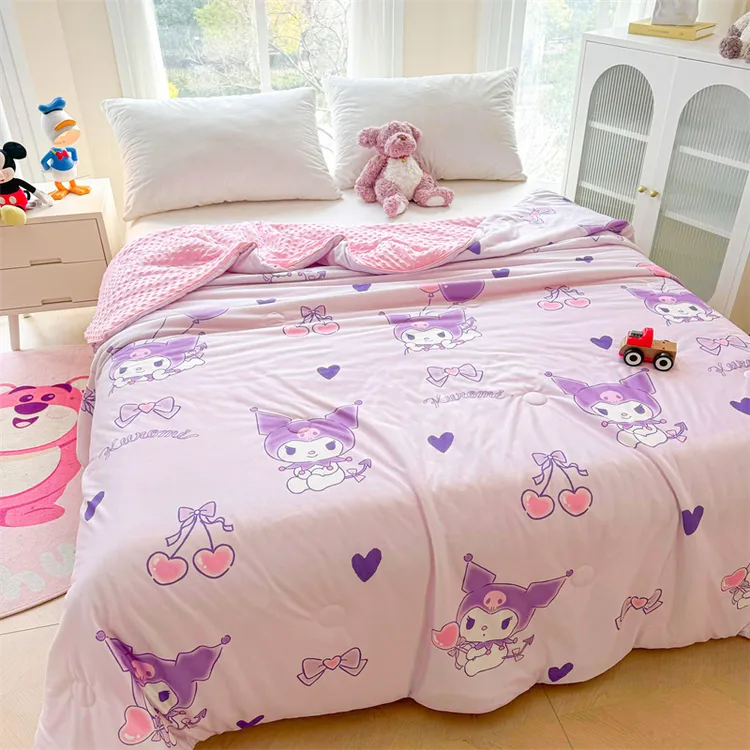 夏天空调被子可机洗卡通单人学生宿舍夏凉被薄被子针织棉凉感夏被