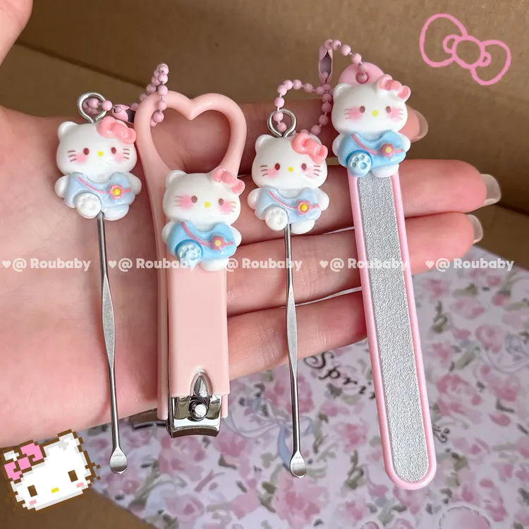 新款耐用可爱指甲剪高颜值指甲刀便携指甲钳学生kitty指甲锉少女