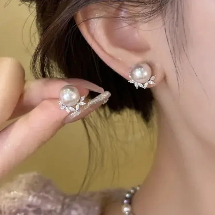 铜合金耳饰 925银针耳饰气质轻奢曼塔玫瑰简约百搭精致饰品耳钉女