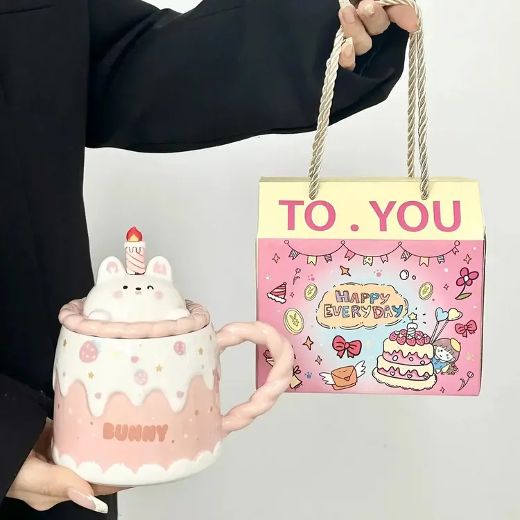 生日礼物女生可爱马克杯陶瓷杯子伴手礼创意高颜值咖啡水杯情侣杯