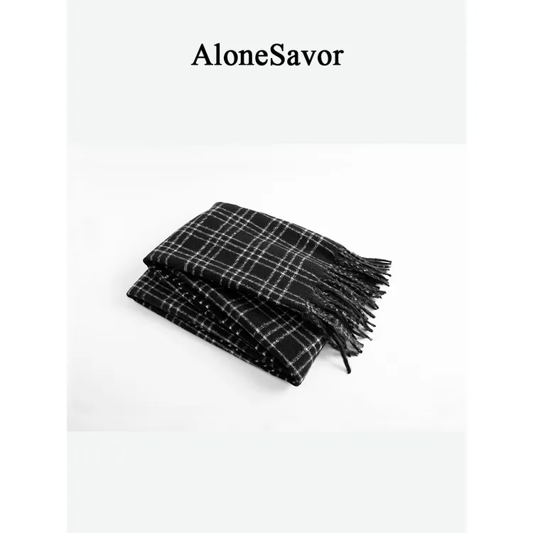 【ALONE SAVOR】仿羊绒驼色气质百搭围巾M188