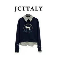【XY】【74】秋季新款高定轻奢时尚假两件女款卫衣NH-Q0332