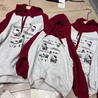 QJ  2025秋季儿童时尚百搭拼色可爱卡通字母连帽卫衣  68065