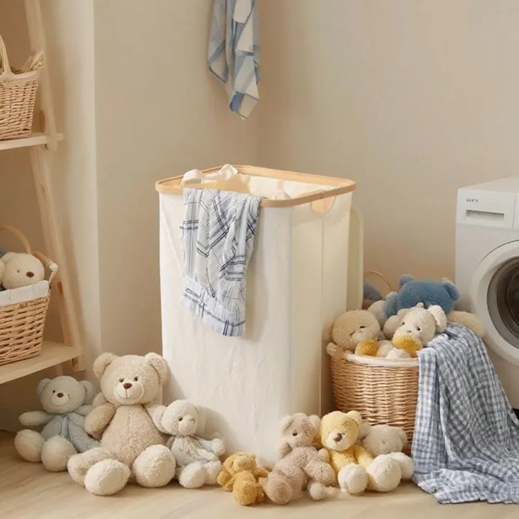 毛绒玩具收纳神器家用脏衣篓高颜值衣物储物超收纳盒大容量零食袋