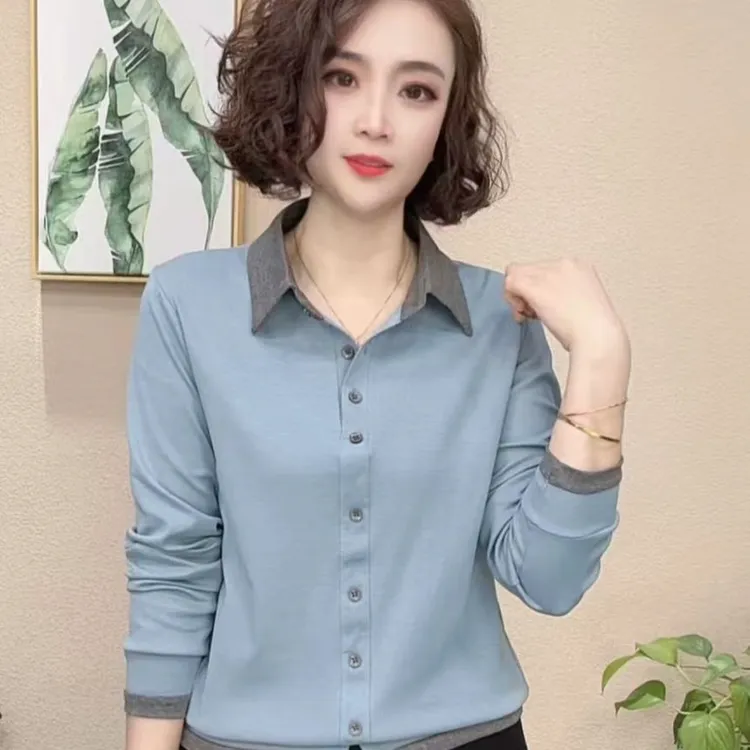 2025新品百搭洋气长袖气质减龄打底衫显瘦女上衣#99