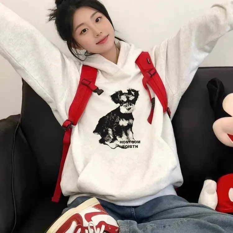 秋冬加绒加厚连帽卫衣女秋冬2025新款爆款小个子美式宽松纯棉外套