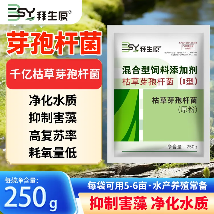 拜生原枯草芽孢杆菌千亿复合芽孢杆菌鱼塘净化水质有机质有益藻类
