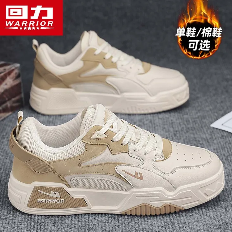 回力板鞋男冬季2025新款男生运动小白鞋厚底阿甘防滑耐磨休闲男鞋
