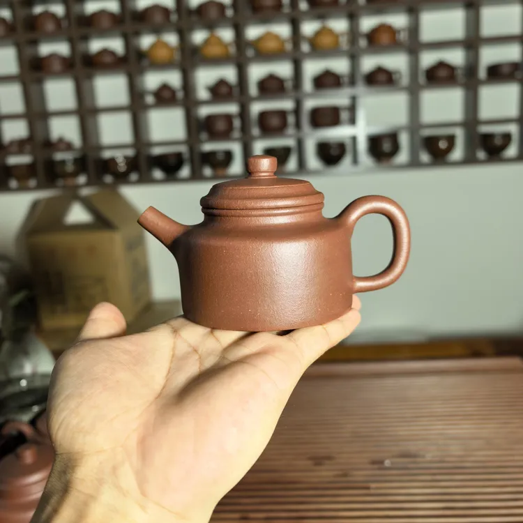 黄龙山原矿紫泥德钟壶，全手工180cc