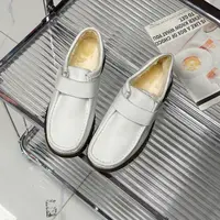 7301新款女单鞋妈妈鞋时尚护士鞋中老年平底防滑豆豆鞋