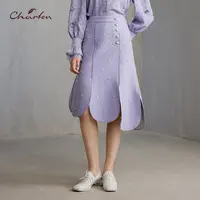 【蜜思仝专属】朝峰冬季显白气质绵羊毛喇叭半身裙CFE5E113-1028E