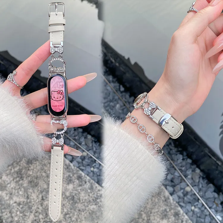 KT凯蒂小猫闪钻适用小米手环9表带小米手环10表带9pro小米10表带