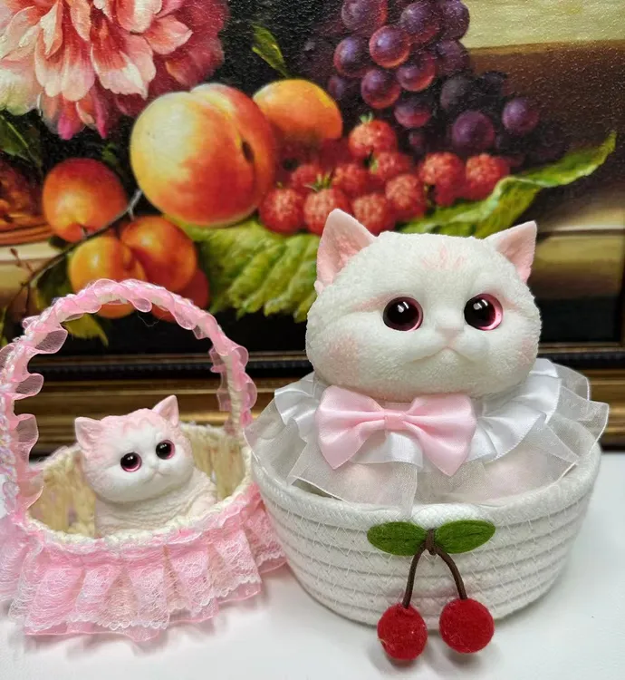 【原创正版】食品级捏捏乐仿真猫咪组合套装减压玩具萌宠高颜值摆件