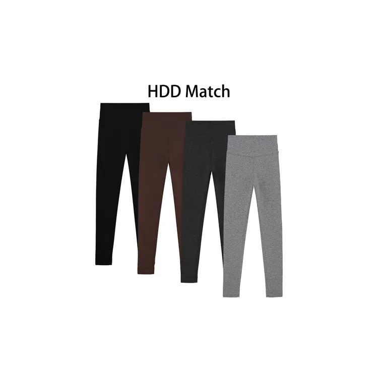 HDD- "基础品质" 棉 秋冬女款弹力修身保暖加绒压力打底裤 Y9345