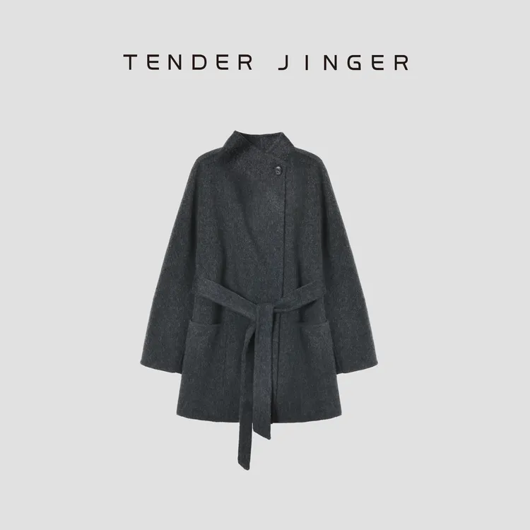 Tender Jinger｜线下专供 羊绒羊毛双面呢中长款大衣T54TUZ50178