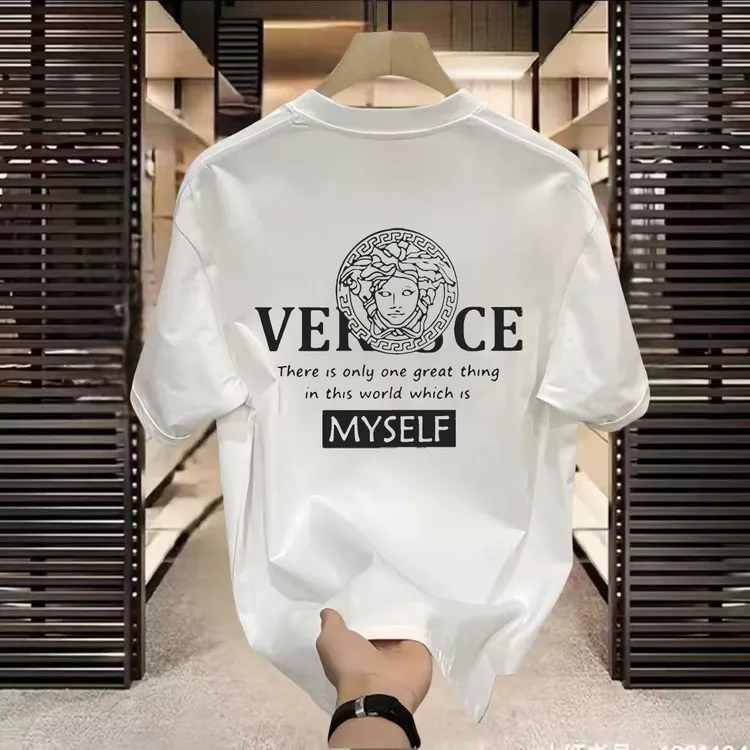 夏季新款男士短袖T恤时尚印花潮流潮牌休闲百搭上衣