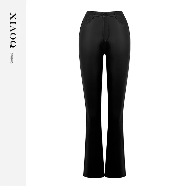 XIAOQ「90S回潮」高腰修身九分直筒裤显瘦显腿长百搭女春秋季96853