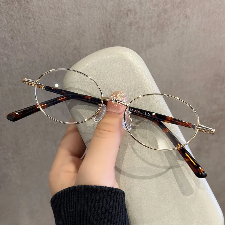 小脸专用眼睛框架超轻百搭金丝眼镜椭圆框女近视可配有高度数素颜