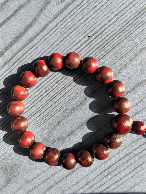 非金属木质手链 无患子天然大理石花纹18籽手串