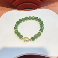 S925银配件8mm碧玉手串HNZ9286