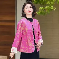 新中式国风女士外套2025年新款中老年妈妈装减龄高档大码气质上衣