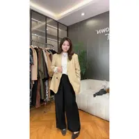 【阔腿裤】TOYA大码女装秋冬新款松紧腰阔腿裤高腰宽松显瘦透气百搭