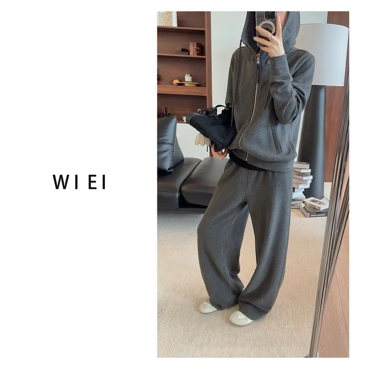 《WI EI》云朵套*高克重加厚软糯Athfiow风外套/休闲裤W25306123