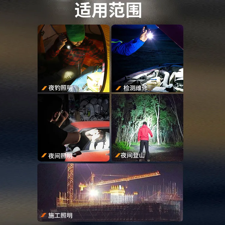 外接电源超亮远射歼灭炮适用户外登山探险夜骑巡逻赶海照明铝