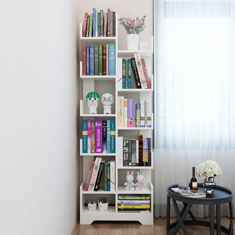 网红简易儿童落地书架多层放书置物架宿舍书柜一体靠墙收纳储物架