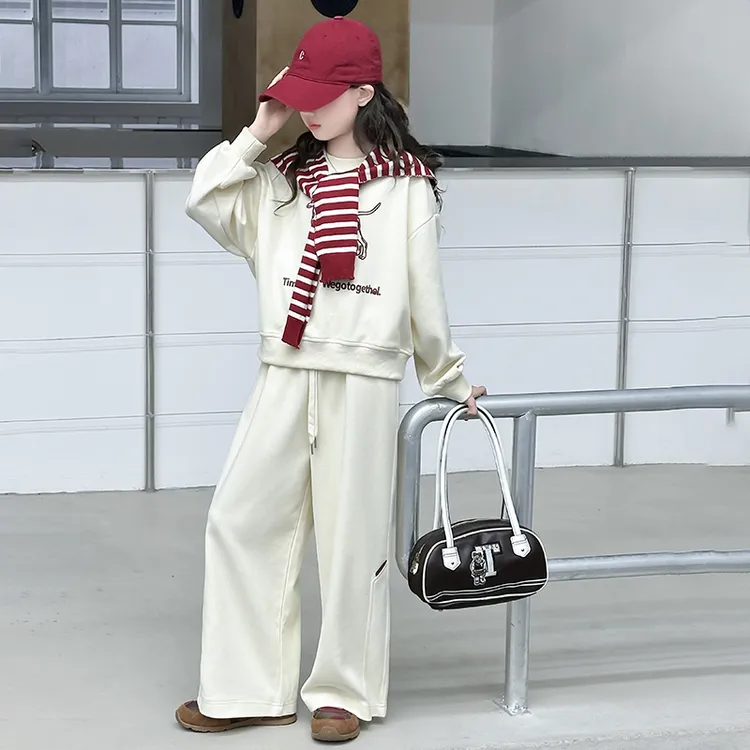 MK&UR.BV女童套装秋装洋气儿童装女孩大童春秋时髦休闲运动两件套
