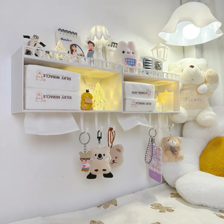 学生宿舍上铺床上壁挂收纳神器寝室床头挂篮房间免打孔墙上置物架