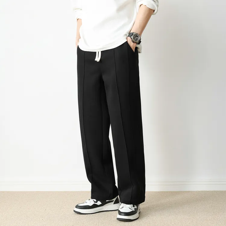 法国Cebrodz直筒卫裤男秋季潮牌拼接休闲裤2025新款撞色抽绳长裤