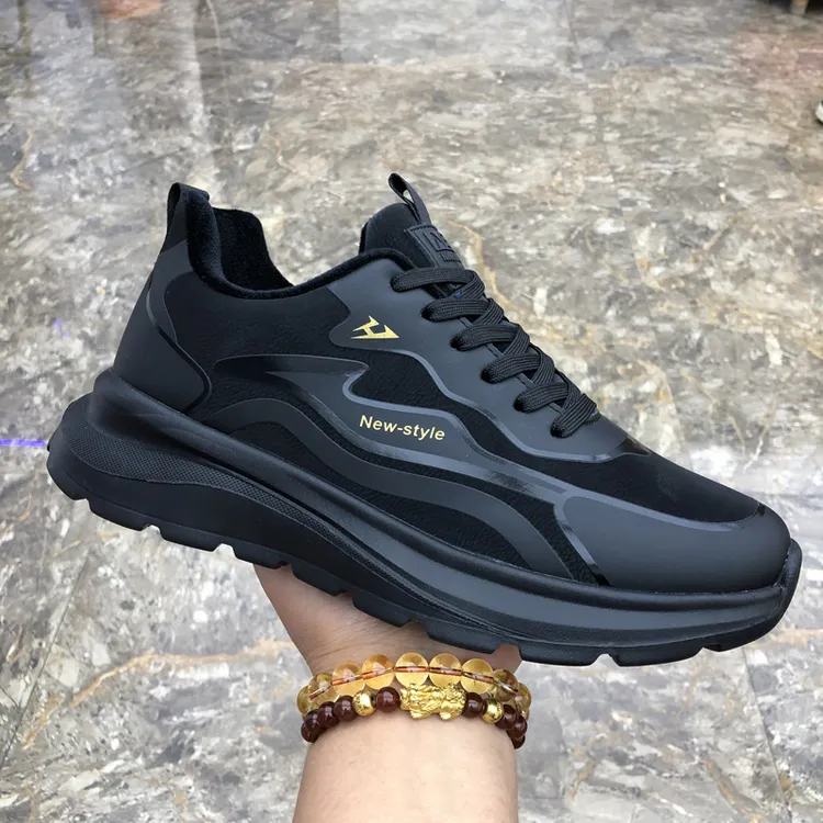 2025秋冬季新款单鞋皮面透气休闲时尚舒适超轻百搭运动男鞋跑步鞋