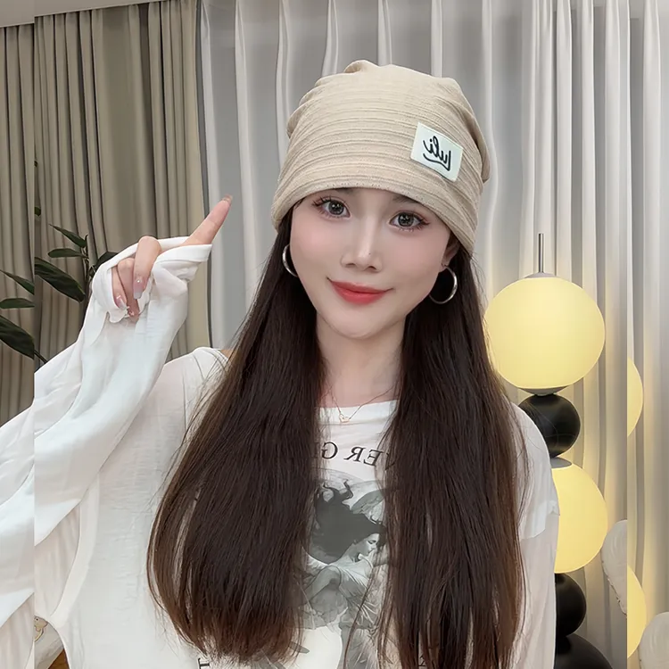 春夏薄款月子帽日系时尚百搭套头帽保暖防风睡眠帽产后轻薄堆堆帽