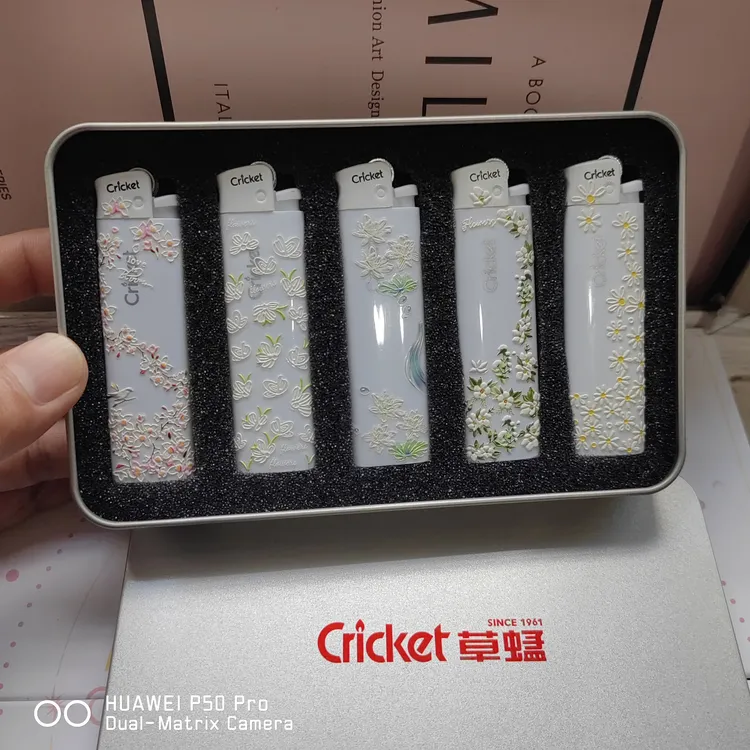 手工diy繁花似锦正品Cricket草蜢创意贴花礼品男士礼品草蜢打火机