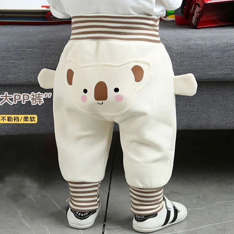 加绒加厚保暖纯棉男女宝宝裤子秋冬季小童装新生婴儿大PP裤外穿款