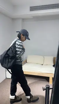 韩国代购  条纹长袖休闲#H18