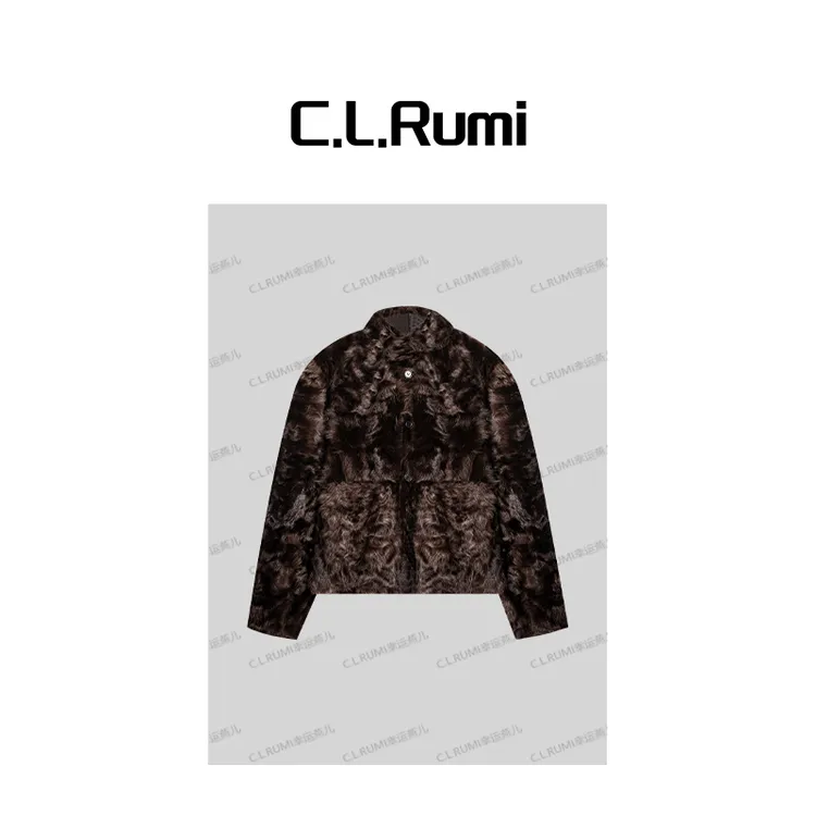 【Rumi精选】“美羊羊”天后湖羊双面穿水波纹卷毛皮毛一体皮草7411wt