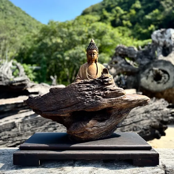 木根雕纯手工摆件〔佛说•空明坐忘•楠木〕非遗陈化老料精雕细琢